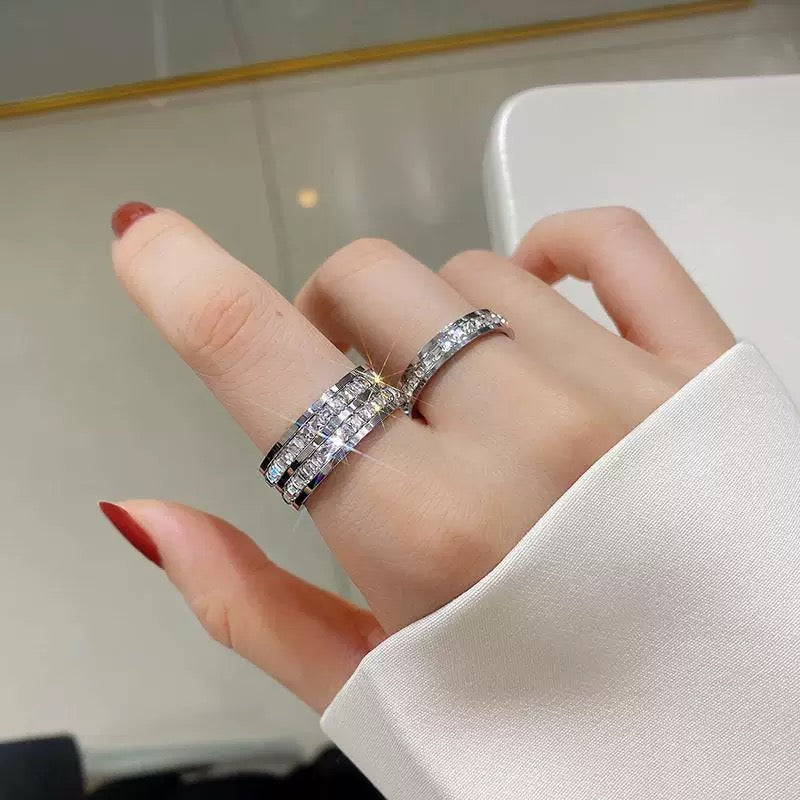 Volldiamant-Ring aus Titan