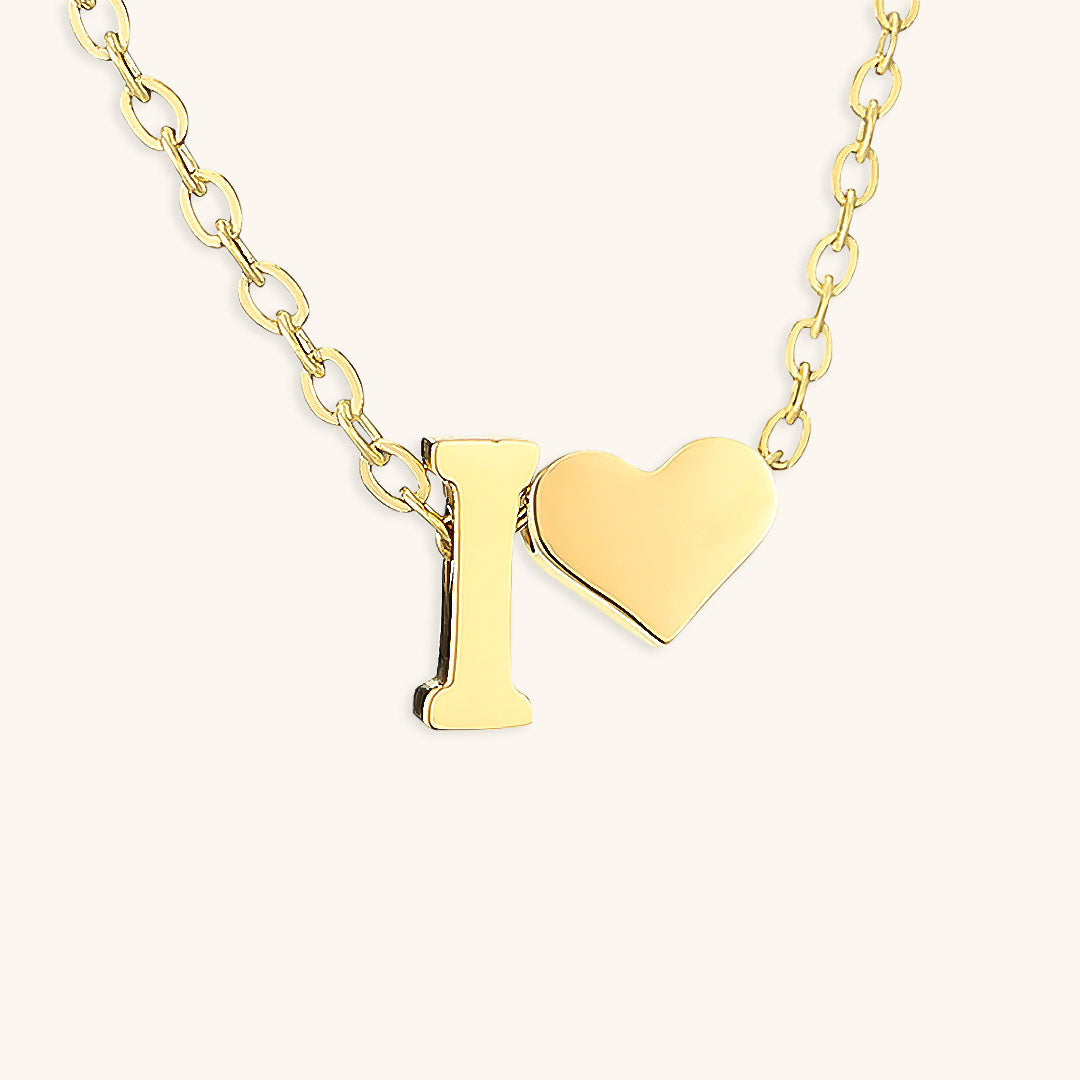 Ria Initial Letter Gold Halskette