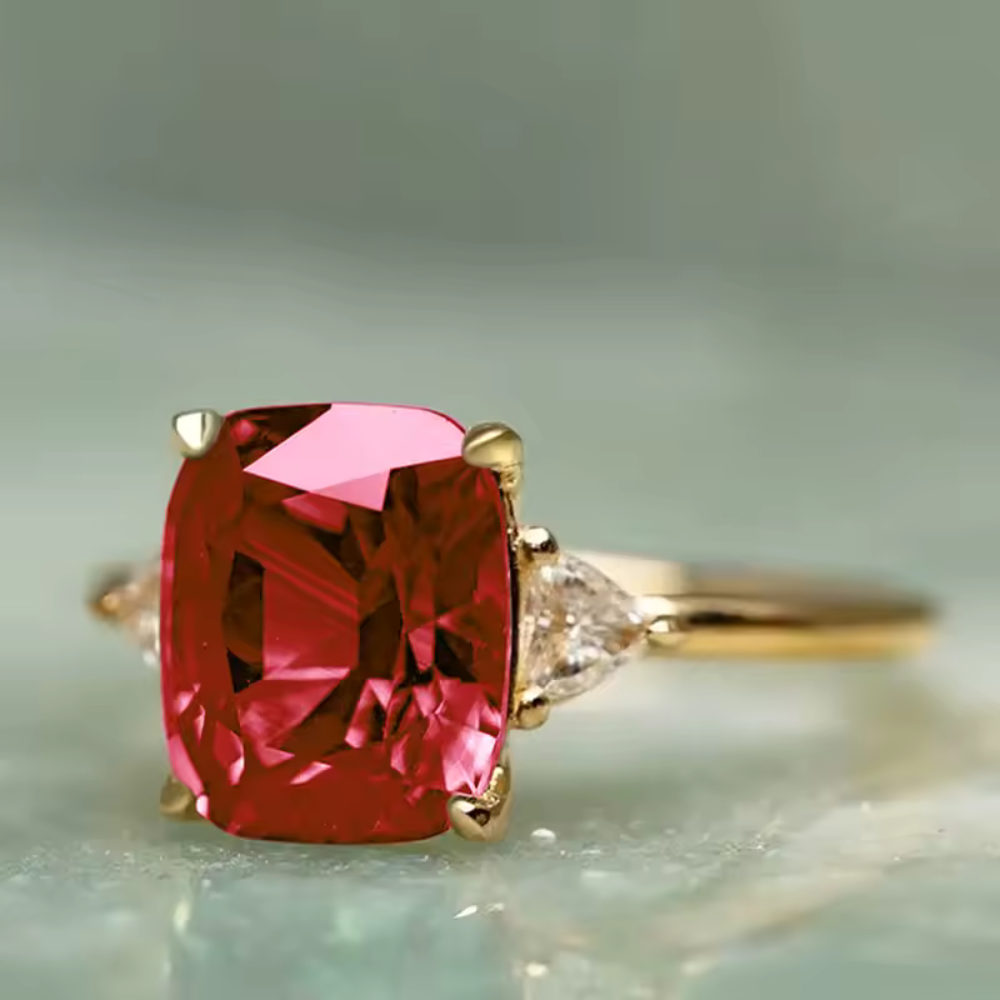 Josephine | Gold Ring mit grünem Zirkon