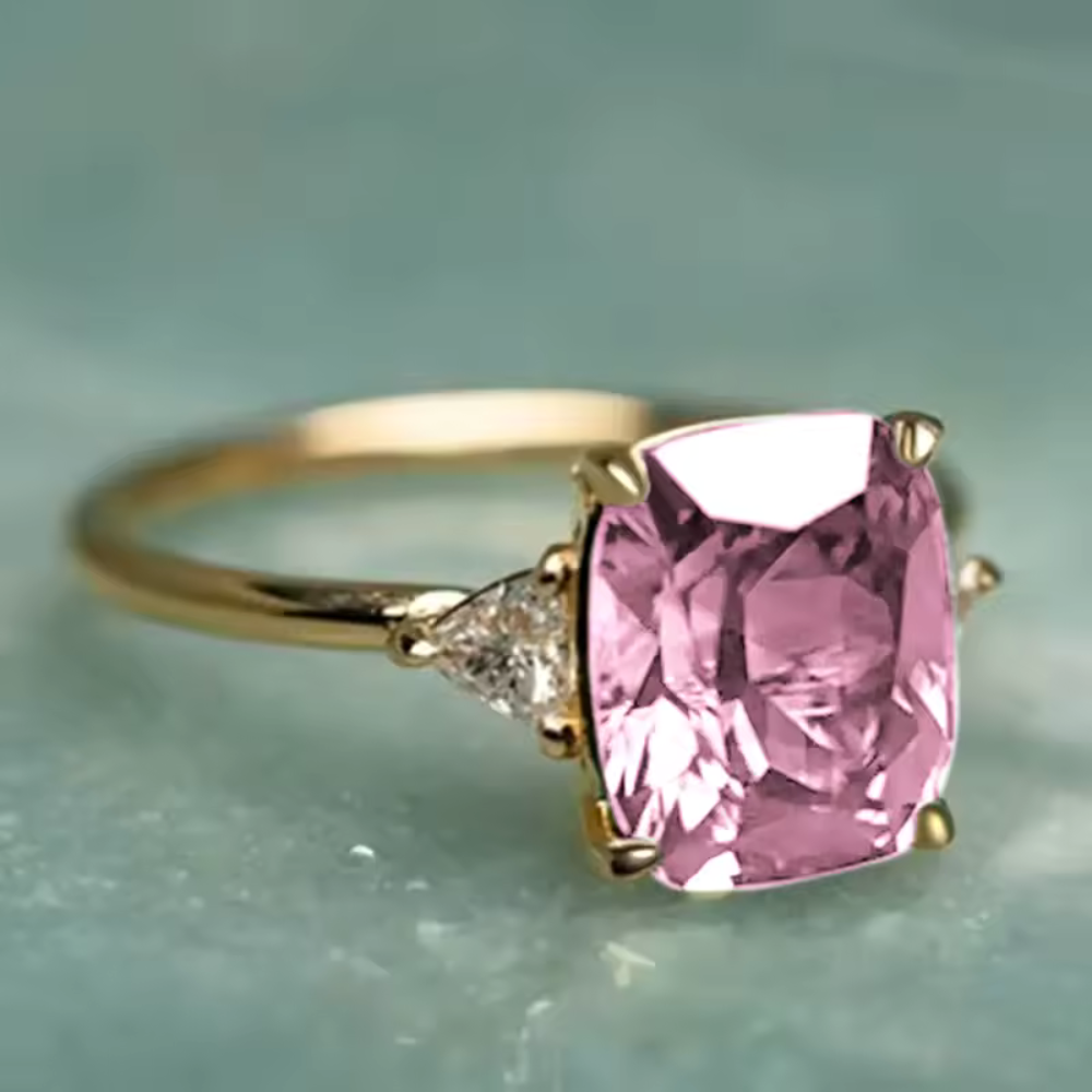 Josephine | Gold Ring mit grünem Zirkon