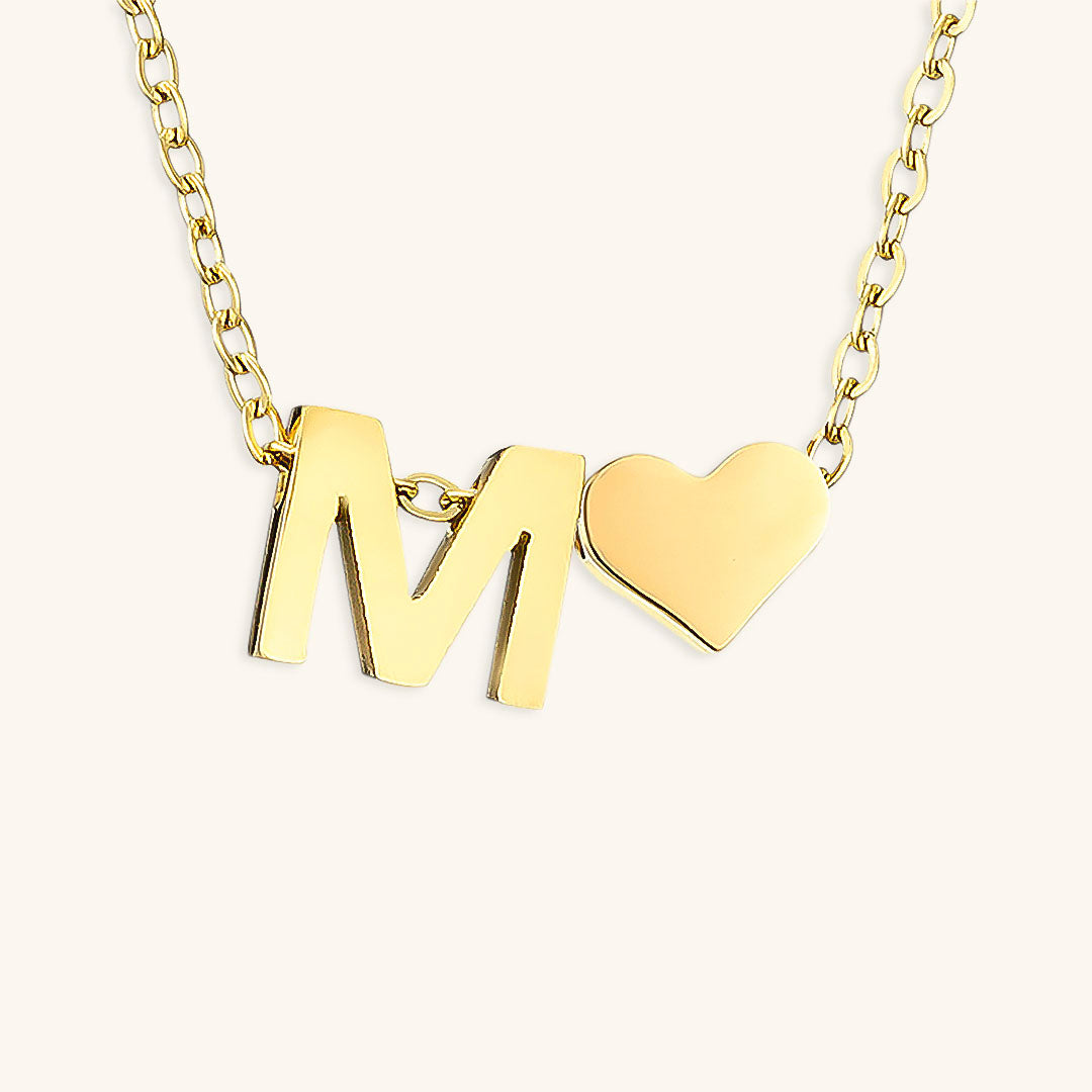 Ria Initial Letter Gold Halskette