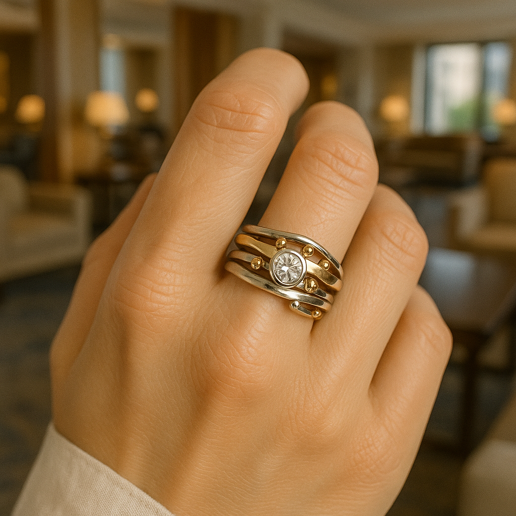 Royal – Vintage-Ring mit Goldeinlage