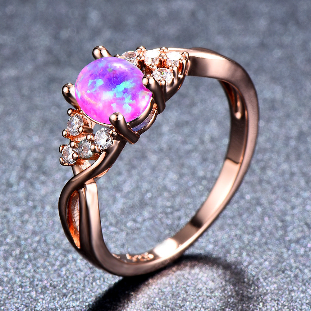 Sylva Moonhart Blauer Ring | Roségold