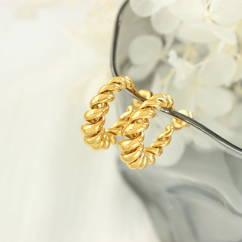 Aurum Gold Twist-Ohrringe
