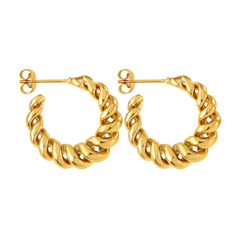 Aurum Gold Twist-Ohrringe