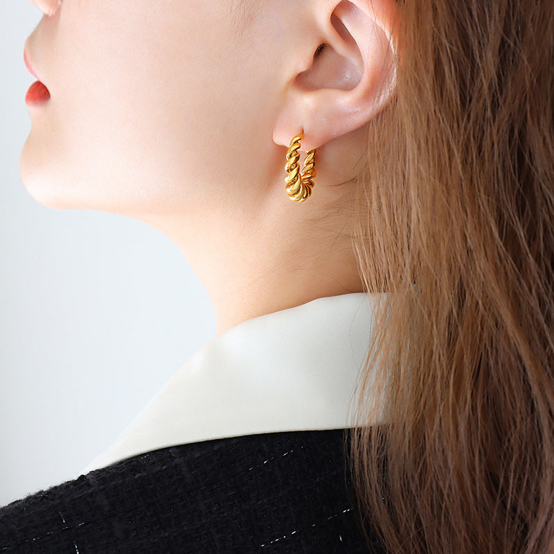 Aurum Gold Twist-Ohrringe