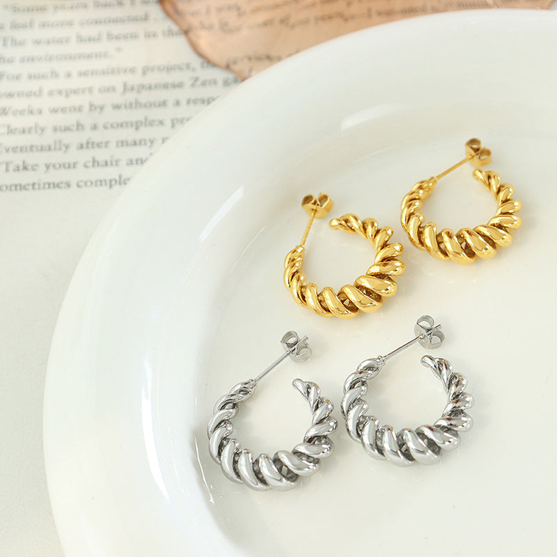 Aurum Gold Twist-Ohrringe