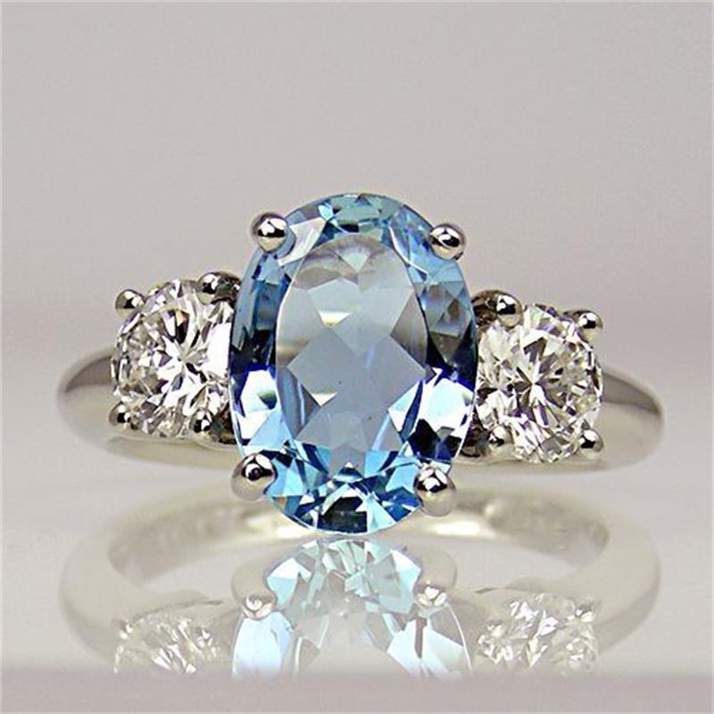 Blauer Saphirring aus Silber