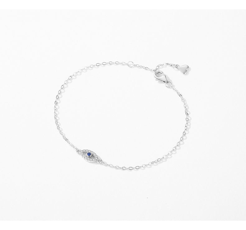 Rhoda Evil Eye Armband- Silber und Rhodium plattiert