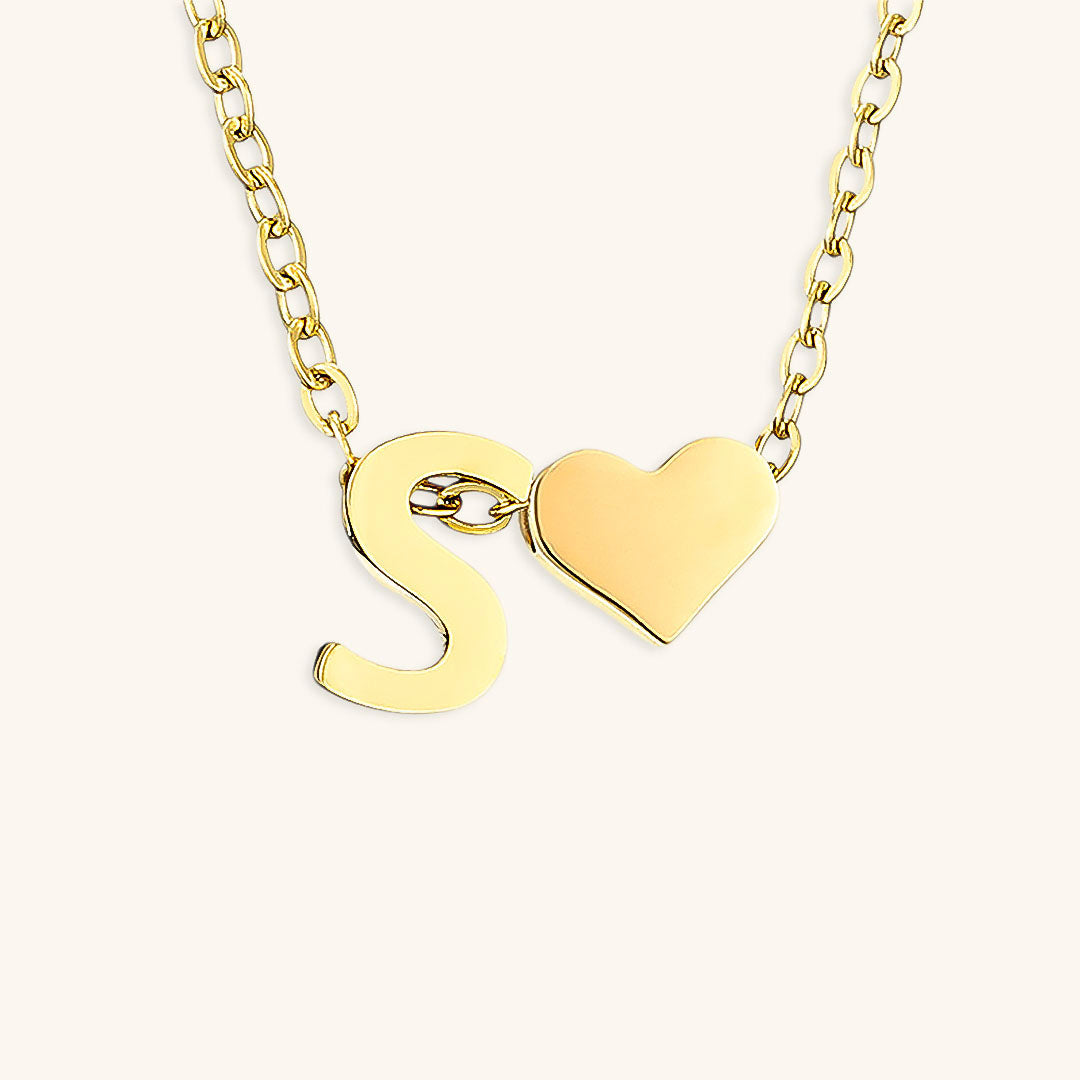 Ria Initial Letter Gold Halskette