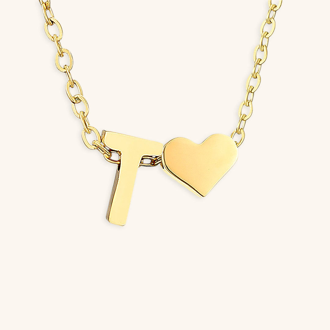 Ria Initial Letter Gold Halskette