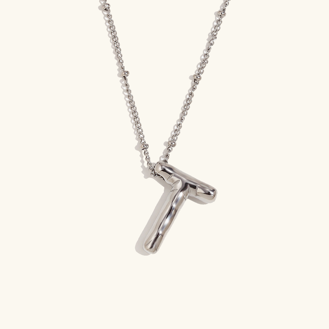 Personalisierte Halskette mit Blaseninitialen