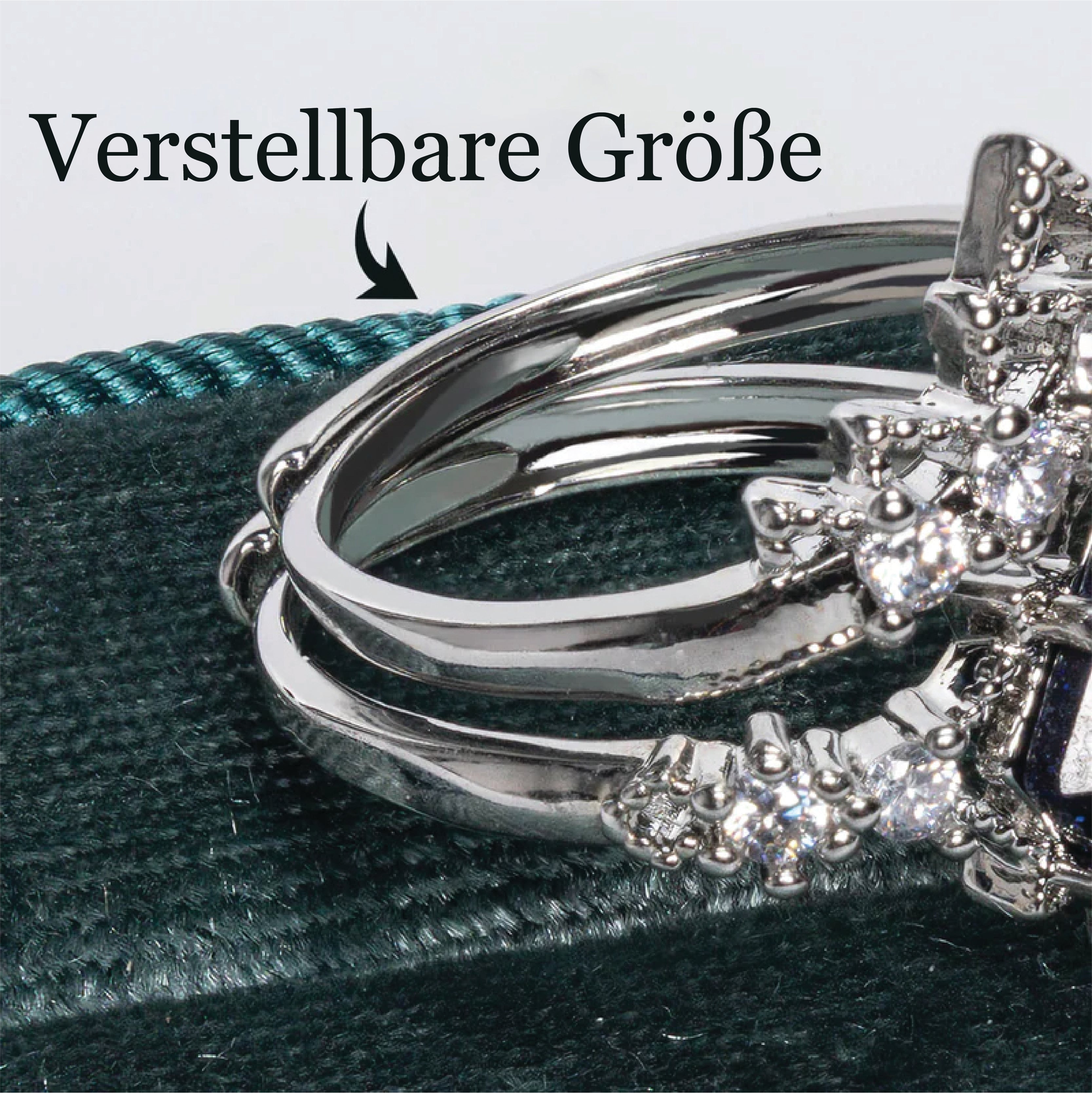 Sternennacht-Ring-Set – Verstellbares Himmlisches Design
