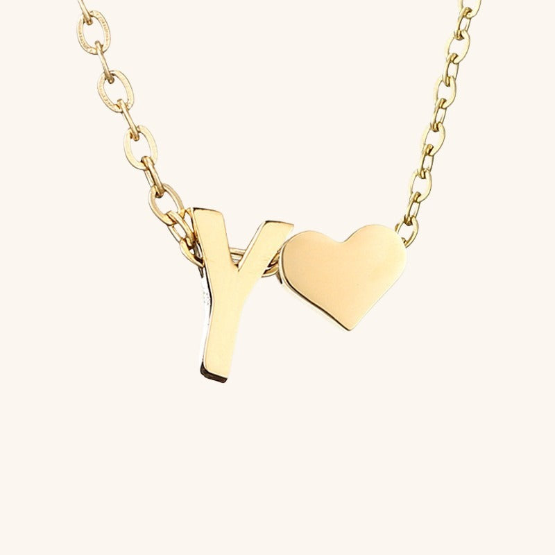 Ria Initial Letter Gold Halskette
