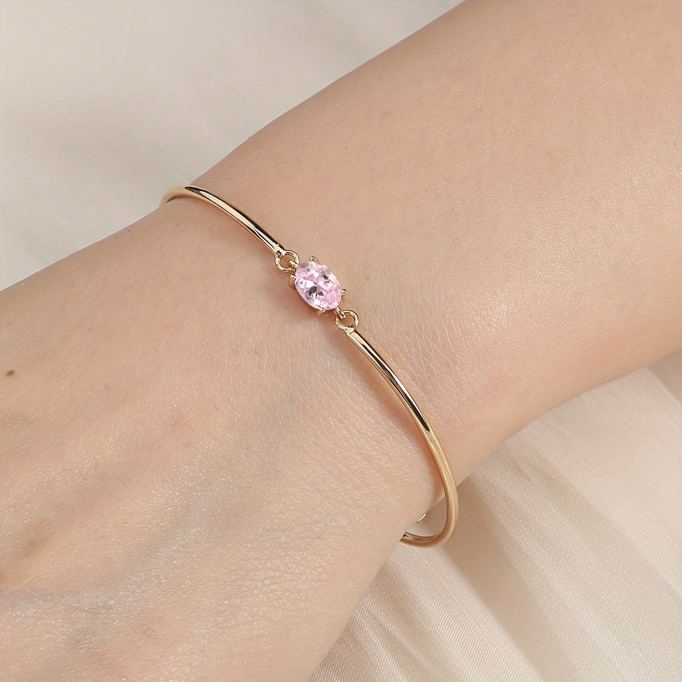 Elegantes ovales Cubic-Zirkonia-Armband für Frauen