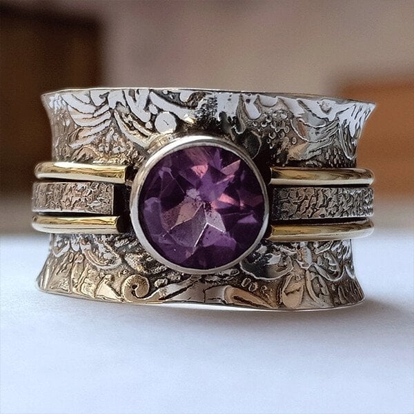 Boho-Meditationsring mit Kristall