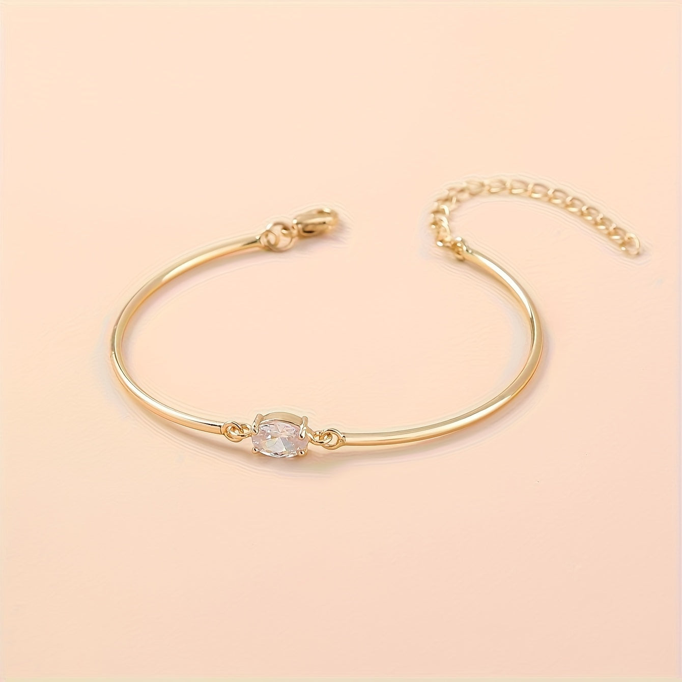 Elegantes ovales Cubic-Zirkonia-Armband für Frauen