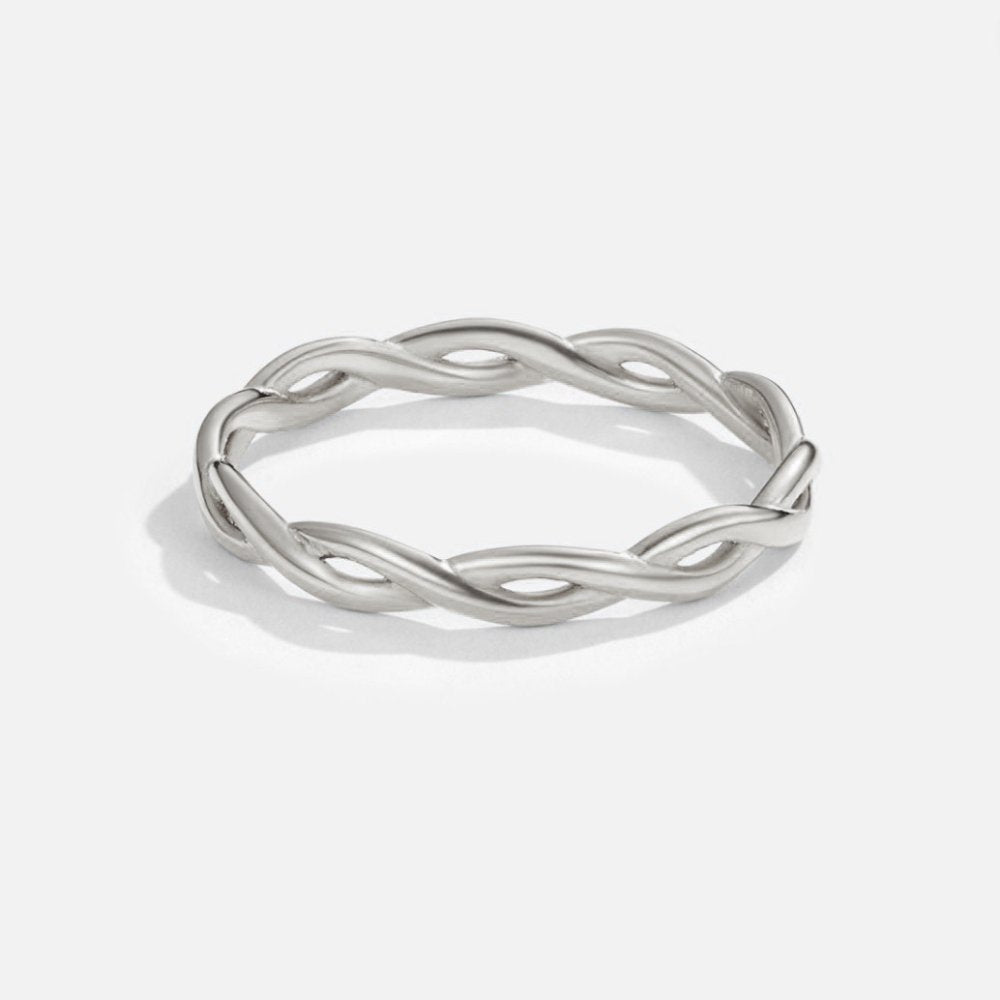 Unendlichkeit Silber Twisted Ring
