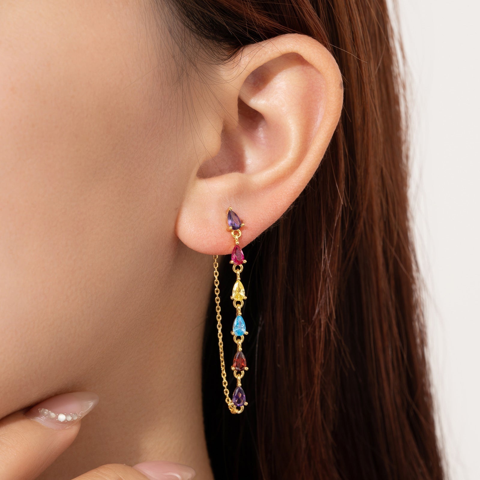 Isla Tropfenohrringe - Optionen Platin und Gold