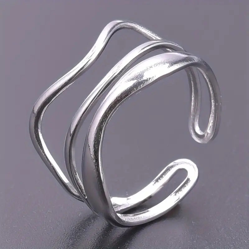 Neo Wave Ring - Silber